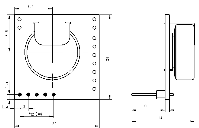 PS-CO-5000 CO Module 0-5000ppm Detection Range for Lithium Battery Safety Monitoring and Fire Alarms