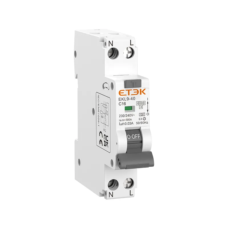 EKL9-40 RCBO 40A 30mA Overcurrent and Earth Leakage Protection for Residential and Commercial Installations ETEK