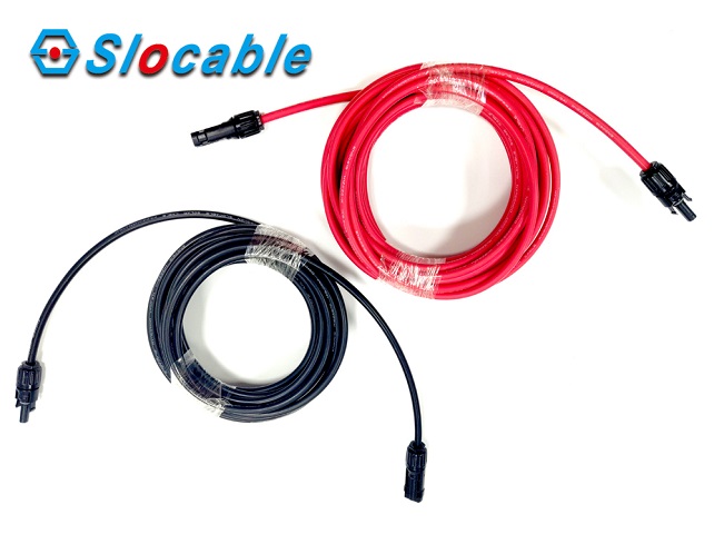 PV Cable Assemblies L Type Extension Solar Cable with MC4 Connector 2.5mm-10mm UV Resistant for Solar Panel to Inverter Connection