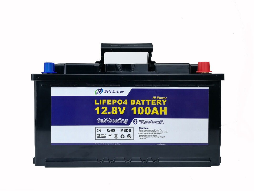 Power Wall 12V 100Ah Rechargeable LiFePo4 Battery Bluetooth Heating 100% DOD for Solar Energy Storage Bely