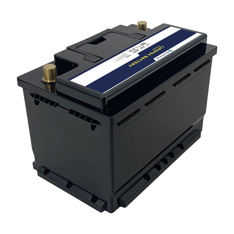 Electric Golf Cart Lithtech LiFePO4 Lithium Battery 12.8V 100Ah Rechargeable with IP65, Bluetooth & Self-Heating for Solar, E-Vehicles and Marine