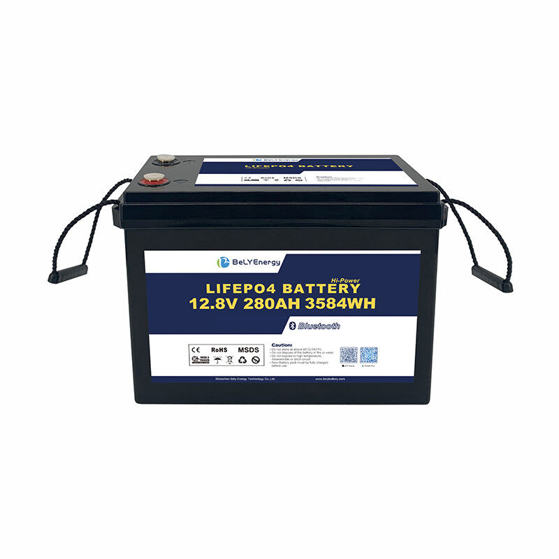 Customization 5000 Cycles Bluetooth Connectivity 12V 280Ah LiFePO4 Battery Pack High-Cycle Life IP65 Waterproof RV Marine Solar Storage BeLY