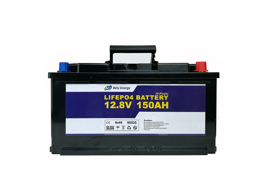 Bely 150Ah 12v Lifepo4 Marine Battery Powerwall Lithium Ion Battery 1920Wh High-Capacity Long-Life Cycle for Solar RV Marine Use Bely