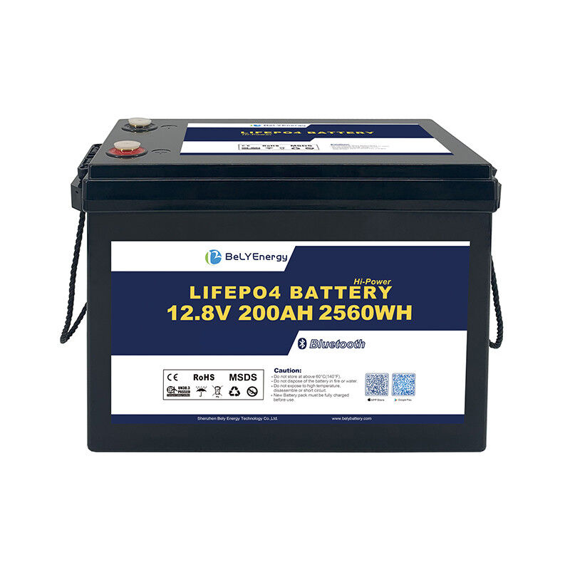 Bely Energy Built-In Bms 12V200AH Rechargeable Solar Battery LiFePO4 Deep Cycle 200Ah 12V for RV Home Off-Grid Use