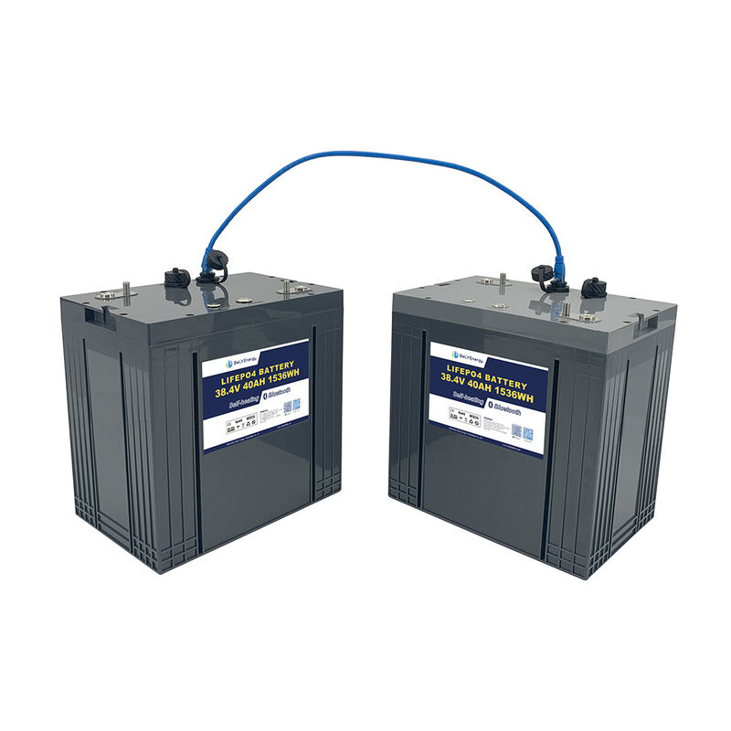 36V 40AH LiFePO4 Lithium Battery with Communication Function Built-in BMS, Bluetooth & Self-heating for Golf Carts