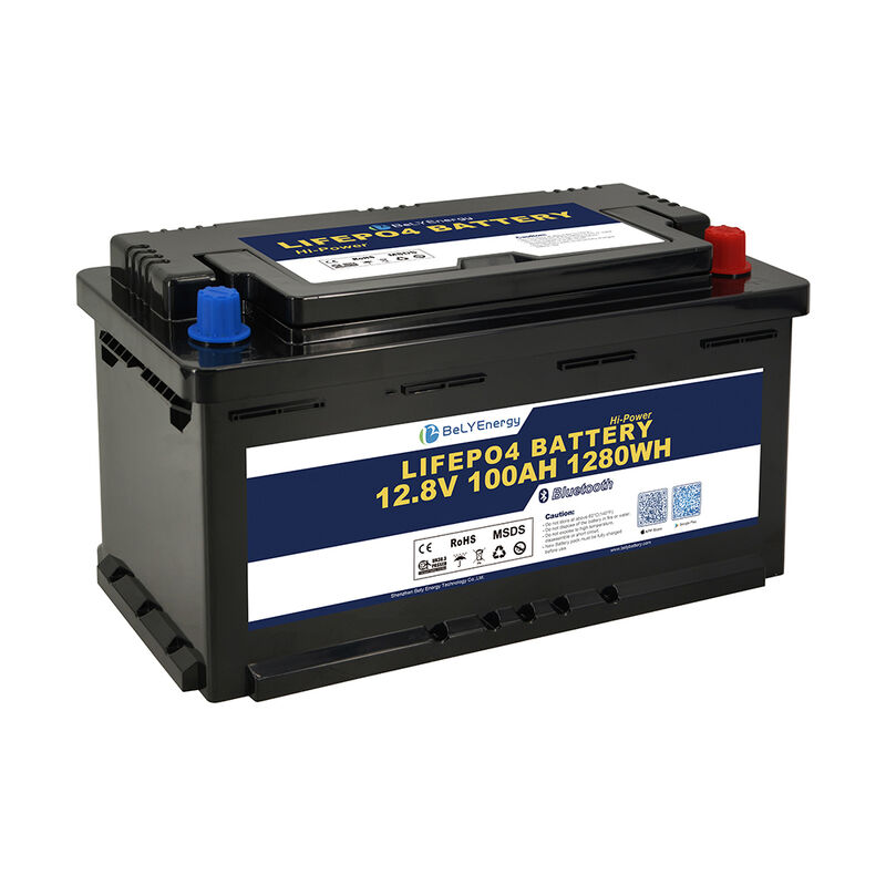 LiFePO4 Battery 12V100AH Lightweight 12kg with 0-60°C Charge Range for Solar Marine RV BeLY