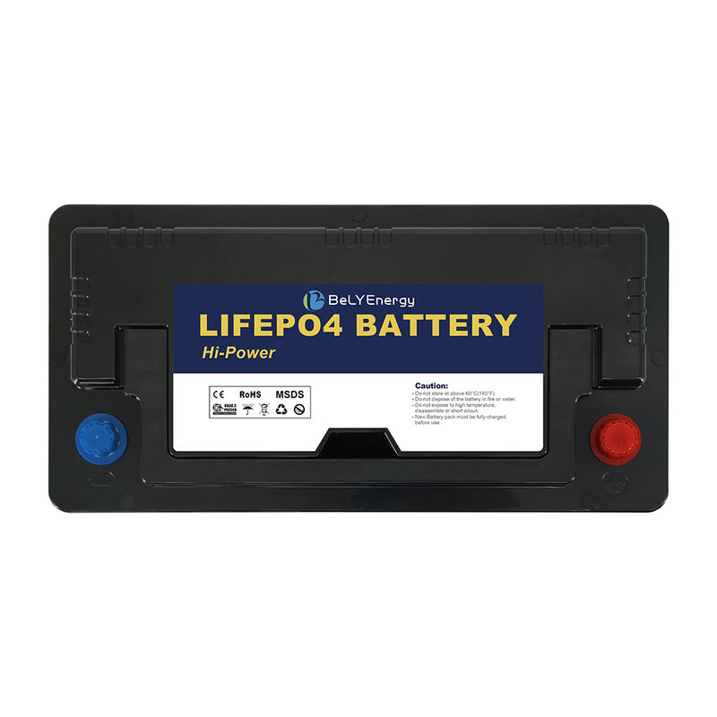LiFePO4 Battery 12V100AH Lightweight 12kg with 0-60°C Charge Range for Solar Marine RV BeLY