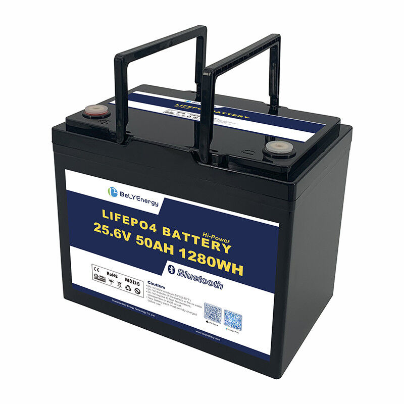 25.6V 50Ah LiFePO4 Battery High Performance, IP65 Waterproof, Long Cycle Life for Electric Tools and Appliances BeLY