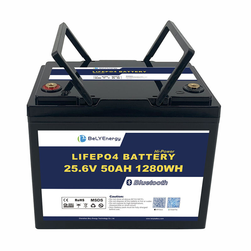 OEM ODM ABS Anti-UV Marine Boat Battery 24V 50AH LiFePO4 Lithium Battery With BT High-Cycle Life, Bluetooth Monitoring for Boats and Solar Systems
