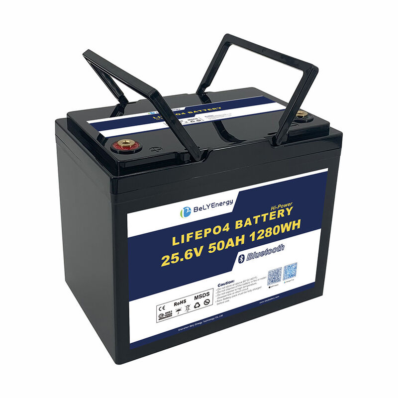 OEM ODM ABS Anti-UV Marine Boat Battery 24V 50AH LiFePO4 Lithium Battery With BT High-Cycle Life, Bluetooth Monitoring for Boats and Solar Systems