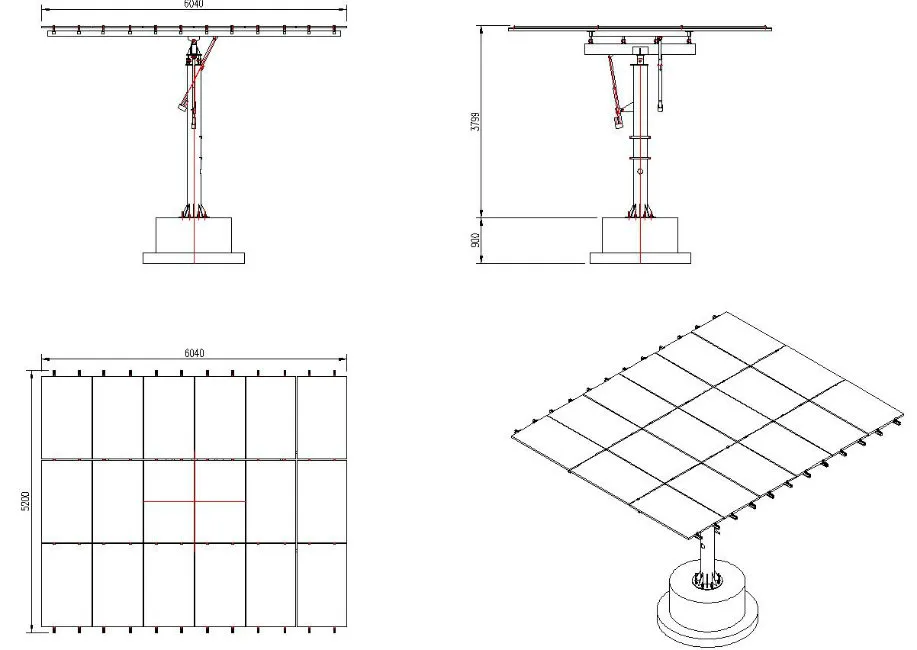 5kw Solar Dual Axis Tracker
