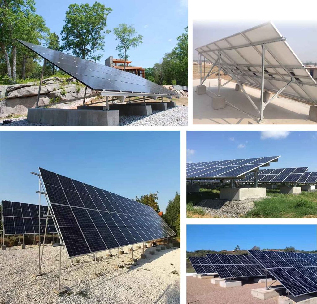 Ground mounts solar racking projects