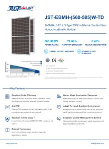 JUSTSOLAR Topcon Bifacial Mono Module Solar Panel JST-EBMH-(560-585)W-TD插图