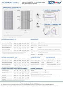 JUSTSOLAR Topcon Bifacial Mono Module Solar Panel JST-EBMH-(560-585)W-TD插图1