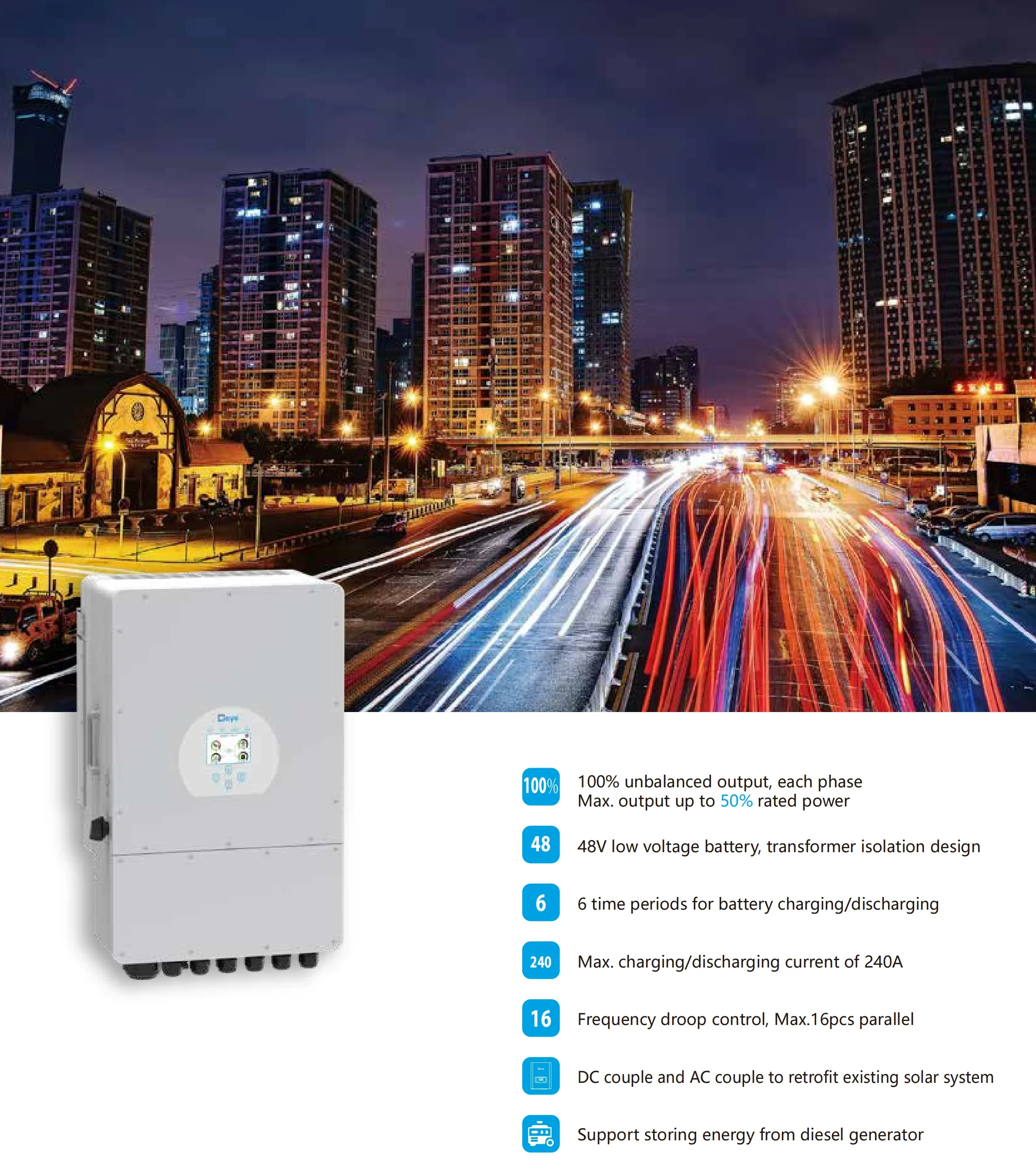 12kw Deye Hybrid Inverter 8kw Solar Inverter Power Charger System Single Phase 10kw 3 Phase Inverter Solar