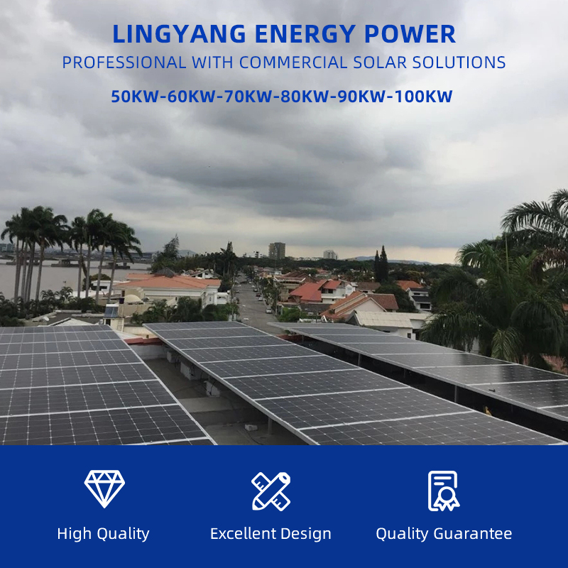 Solar Power Generator Station 50Kw 100Kw on Grid Solar System Growatt Grid Tie Inverter Solar Power System